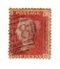 1858-64 Nº 26 Rojo 1p Plancha 105  DKKD - Usados