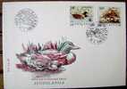 1989 YUGOSLAVIA FDC 2 WWF DUCK DUCKS - Entenvögel