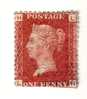 1858-64 Nº 26 Rojo 1p  Plancha 112 Dientes Cortados  . - Gebraucht