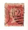 1858-64 Nº 26 Rojo 1p. Plancha 134  HPPH - Usati