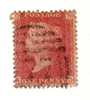 1858-64 Nº 26 Rojo 1p. Plancha 140  DNND - Gebruikt