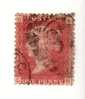 1858-64 Nº 26 Rojo 1p. Plancha 151  BLLB - Gebruikt