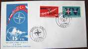 1964 TURKEY FDC 15 YEARS OF NATO OTAN - OTAN