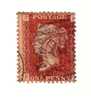 1858-64 Nº 26 Rojo 1p. Plancha 188 JFFJ .dorso Escritura Lapiz Tinta . - Used Stamps