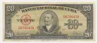 Cuba 20 Pesos 1958    P. 80b - SPL - Kuba