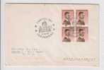 Luxembourg FDC 1967, Prince Jean, Block Of 4, Welfare Fund Series, Cachet Palace, Royals - FDC