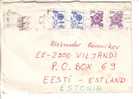 GOOD POLAND Postal Cover To ESTONIA 1992 - Good Stamped: Flowers - Cartas & Documentos