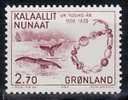 Greenland Sc153 History, Glass Pearls, Whale - Ballenas