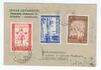 Lettre Recommandée Affranchie Avec Timbres Sur Le Sport De 1947 De Belgrade Pour Paris - Autres & Non Classés