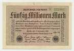 Germania 50 Milioni Di Marchi 1923 UNC - P.109 - 50 Miljoen Mark