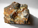 QUARTZ AVEC  BINDHEIMITE MALACHITE Chrysocolle Et OXYDE DE MANGANESE LES ANGLAIS 4,5 X 4 CM - Mineralien