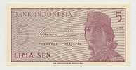 Indonesia 5 Sen 1964  UNC - P.91 - Indonesia