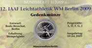 Leichtathletik WM Berlin Numisblatt 1/2009 Deutschland+2727/0ZD SST 30€ Hürdenlauf Hochsprung Diskus Document Of Germany - Alemania