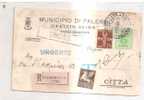 38383) WW2- Avviso Racc. Ufficio Igiene Con 50c+75c Aerea + 1 AMLIRE Da Palermo PER Città IL 11-6-1944 - Poststempel