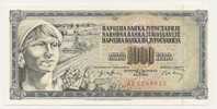 Jugoslavia 1000 Dinari 19/12/1974  UNC  - P. 86 - Yougoslavie