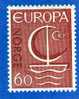 NORVEGE TIMBRE N° 501 NEUF EUROPA 1966 - Unused Stamps
