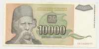 Jugoslavia 10.000 Dinari 1993 UNC - P.129 - Yougoslavie