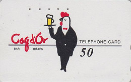 Télécarte JAPON / 110-011 - ANIMAL - OISEAU COQ & ALCOOL BIERE / Bistro Bar - BEER Bird Rooster JAPAN Phonecard - 153 - Hühnervögel & Fasanen