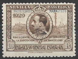 MA131SASF-L2316PC-TESPTAN.Maroc.Marocco. MARRUECOS ESPAÑOL .Expo Sevilla Barcelona.1929 (Ed 131**) SIN CHARNELA. - Unused Stamps