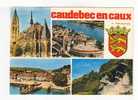 CAUDEBEC EN CAUX -  4 Vues Et Blason - Caudebec-en-Caux