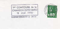 1978 France 63 Puy Dome Clermont Ferrand Concours Chanson Esperanto Language - Esperánto