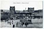 Cpa FIRMINY Place Du Breuil -kiosque Et Roulottes -ANIMEE Ed Giroud 11003 - Firminy