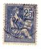 Nº 114  25 C. Azul De 1900-01 CacheT-- - Used Stamps