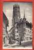 K080 Fribourg Tournalletaz Cathédrale.Schweizerhalle.Attelages Chevaux Livraison.TRES ANIME.Sous Envel. 1933 - Fribourg