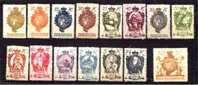 Liechtenstein 1920 N 25 /39   Neuf X Serie Compl. 15 Valeurs - Unused Stamps