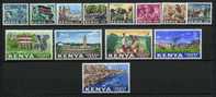 KENYA 1963 Definitive   Set Of  13  (one Value Missing) Yvert Cat N° 1/13  Mint Hinge Trace - Kenia (1963-...)