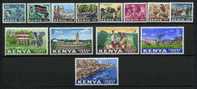 KENYA 1963 Definitive   Set Of  13  (one Value Missing) Yvert Cat N° 1/13  Mint Hinge Trace - Kenya (1963-...)