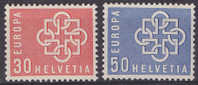 Svizzera 1959 Europa 2 Vl  Nuovi Serie Completa - 1959