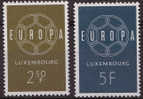 Lussemburgo 1959 Europa 2 Vl  Nuovi Serie Completa - 1959