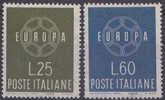 Italia 1959 Europa 2 Vl  Nuovi Serie Completa - 1959