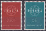 Belgio 1959 Europa 2 Vl  Nuovi Serie Completa - 1959
