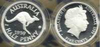 AUSTRALIA  5 CENTS KANGAROO ANIMAL  FROM MASTERPIECES IN SILVER 1999 PROOF QEII  READ DESCRIPTION CAREFULLY!! - Altri & Non Classificati