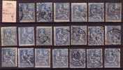 Nº 118  25 C. Azul De 1900-01 Oportunidad Lote 20 Sellos, - Used Stamps