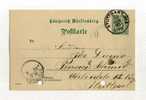 - ALLEMAGNE WURTEMBERG . ENTIER SUR CP DE 1895 POUR STUTTGART . - Entiers Postaux