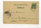 - ALLEMAGNE  WURTEMBERG . ENTIER POSTAL SUR CP DE 1896 - Autres & Non Classés