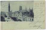 Danzig Langenmarkt U Rathaus Belebt Mondschein Karte 3.6.1901 - Danzig