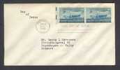 United States FDC Cover 1948 Swedish Pioneer Centennial Waggon (pair) - 1941-1950