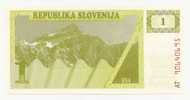 Slovenia 1 Tolariev 1990 - UNC - P.1a - Slovénie