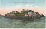 Alcatraz Island Prison In San Francisco Bay, California, On C1915 Vintage Postcard - Police - Gendarmerie