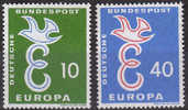 Germania 1958 Europa 2 Vl  Nuovi Serie Completa - 1958