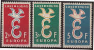 Lussemburgo 1958 Europa 3 Vl  Nuovi Serie Completa - 1958