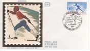 PRINCIPAUTE D ANDORRE  PREMIER JOUR  FDC 1980 JEUX OLYMPIQUES D HIVER LAKE PLACID - FDC