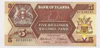 Uganda 5 Shillings 1987  UNC - P.27 - Oeganda