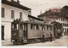 CpG0366 - Carouge, Transport Sur Truck - Carte Photo Moderne - Retirage D´une Vue Ancienne - (Suisse - Tramway) - Carouge