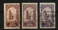 Types De 1917 Monuments Retouchés. N°104, 105 Et Autre Chez YT. (Voir Commentaires) - Used Stamps