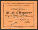 BILLET D´HONNEUR (Décembre 1946) : Paroisse Notre-Dame De Versailles (Yvelines) Externat De Garçons, Bd De La Reine... - Diplomas Y Calificaciones Escolares